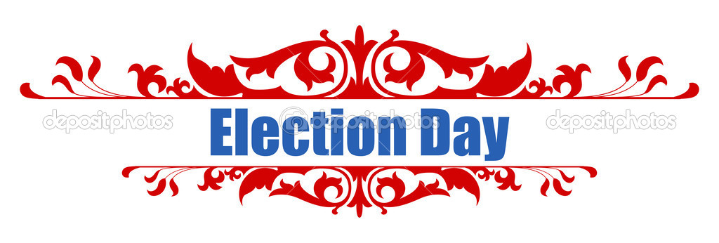 Election day decorative text banner