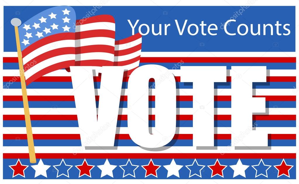 Patriotic - Election Day Vector Illustration - your vote counts