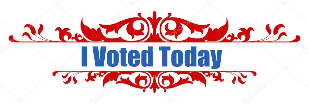 I voted today - design vector