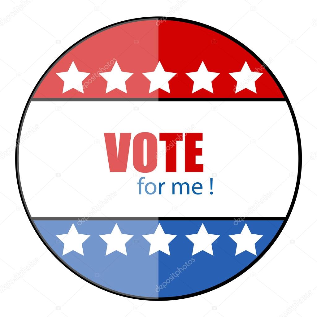 Vote for me - glossy vector badge