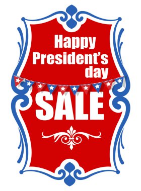 Başkanlar Günü vektörel banner illüstrasyon indirimde