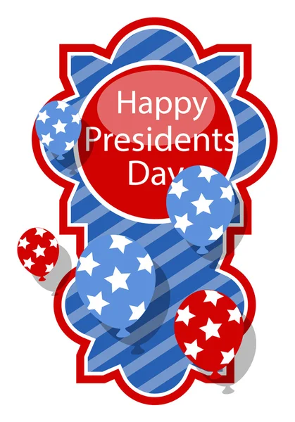 Bannière vectorielle heureuse de conception de jour de présidents — Image vectorielle