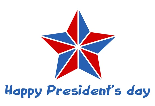 Glad presidenter dag stjärna — Stock vektor