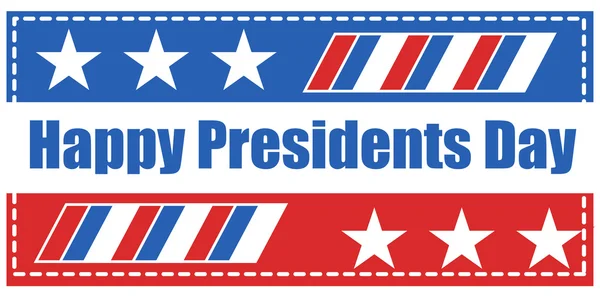 Feliz Día de los Presidentes Banner Flag Vector — Archivo Imágenes Vectoriales