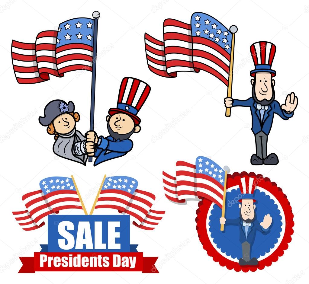 Various Clip-Art and Design for Presidents Day