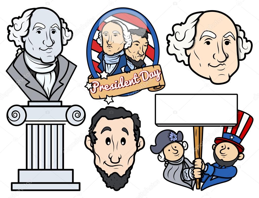 USA National Holidays - Presidents Day Vector Set