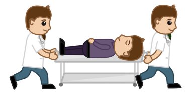 acil - tıbbi karikatür vektör karakter