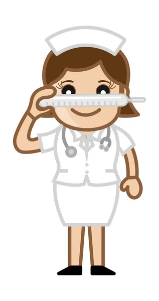 Thermometer - Medical Cartoon Vector Character — Stock Vector