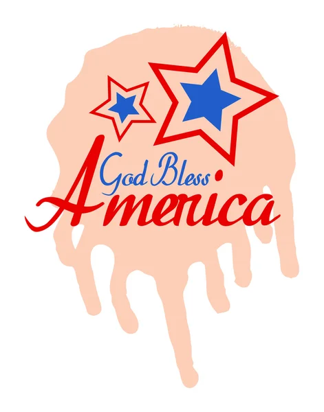 God zegent Amerika-4th of July Vector thema ontwerp — Stockvector