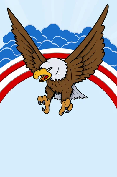 Águila - EE.UU. Día de la Independencia Tema vectorial Diseño — Vector de stock