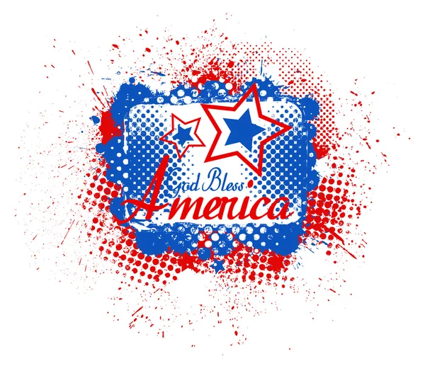 God zegent Amerika - Usa Independence Day Vector thema Design — Stockvector