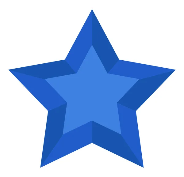 Vektor bintang 3d biru - Stok Vektor