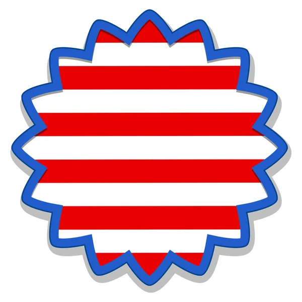 Etiqueta engomada de la insignia - EE.UU. 4 de julio - Día de la Independencia Diseño de vectores — Vector de stock