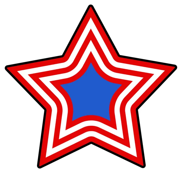 Star - Tema patriottico USA Vector — Vettoriale Stock