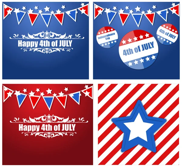 4th of july - Patriotic USA theme Vector — Stock Vector