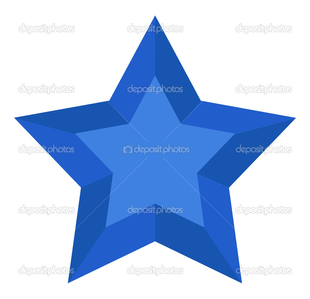 Vecteur étoile 3d Bleu Image Vectorielle Baavli 31363607