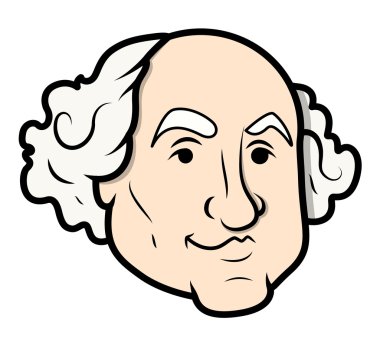 George Washington vektör karikatür klip-Art vektör