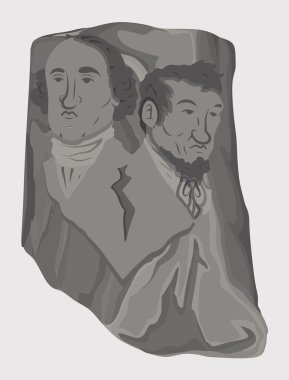 Washington ve lincoln - mount rushmore tarzı heykel
