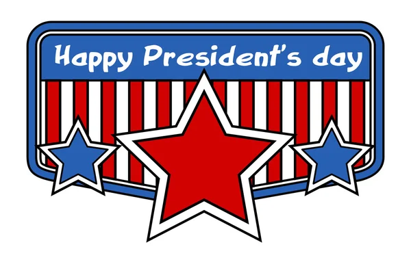 Prezydenci szczęśliwy dzień odznaka retro rama wektor — Wektor stockowy