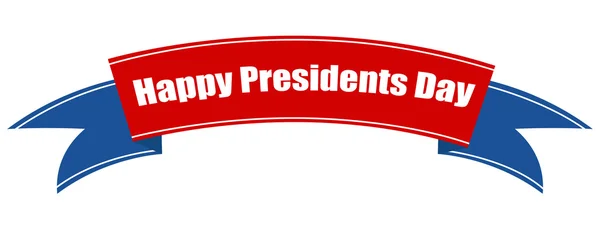 Bannière de ruban de jour des présidents vecteur — Image vectorielle