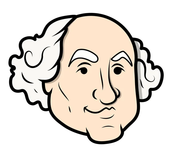 George Washington Vektor Cartoon Clip-Art Vektor — Stockvektor