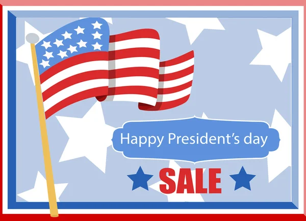 Feliz Día de los Presidentes Venta Banner — Vector de stock