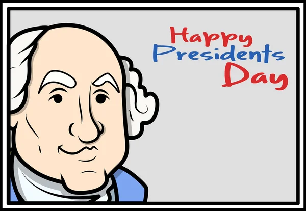 Feliz Día de los Presidentes - Vector de cumpleaños de George Washington — Vector de stock