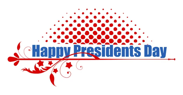 Feliz Día de los Presidentes Texto Saludo Vector Banner — Archivo Imágenes Vectoriales