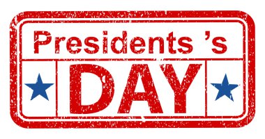 Başkanlar Günü grunge pul vektör