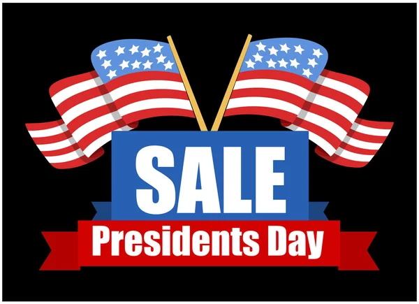 Vendita Banner Design - Presidents Day Vector Illustration — Vettoriale Stock