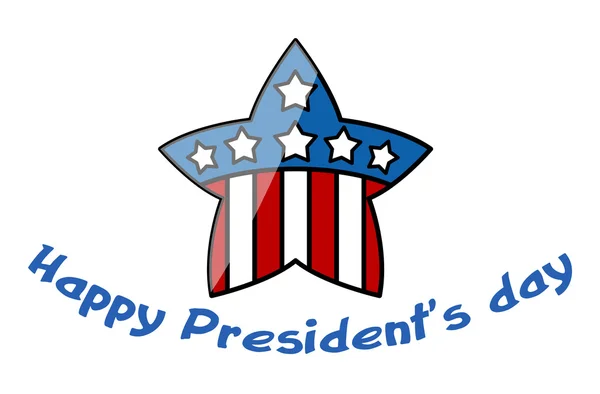 USA Patriotic Theme Star - Presidents Day Vector Illustration — Stock Vector