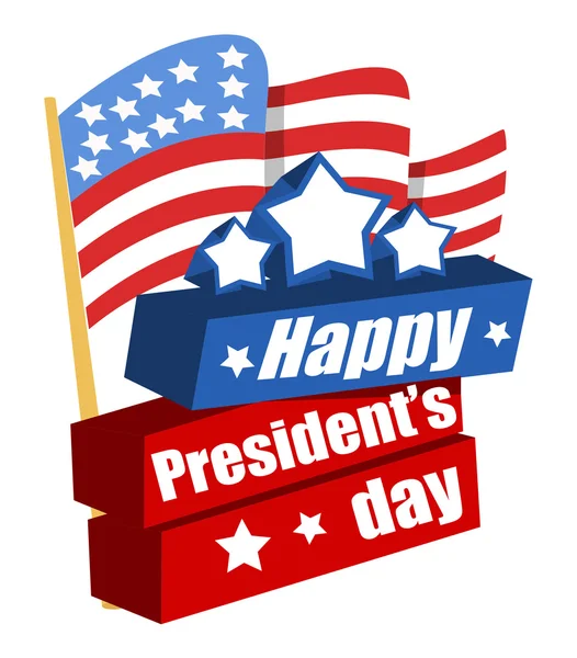 Happy Presidents Day Vector Banner Illustration — Stock Vector