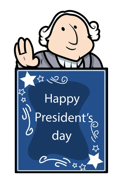 George Washington - Vector del Día de los Presidentes — Archivo Imágenes Vectoriales