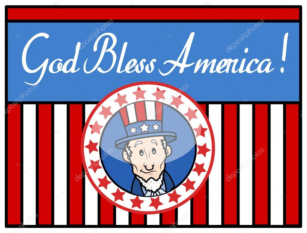 God Bless America - Uncle Sam - Background Vector