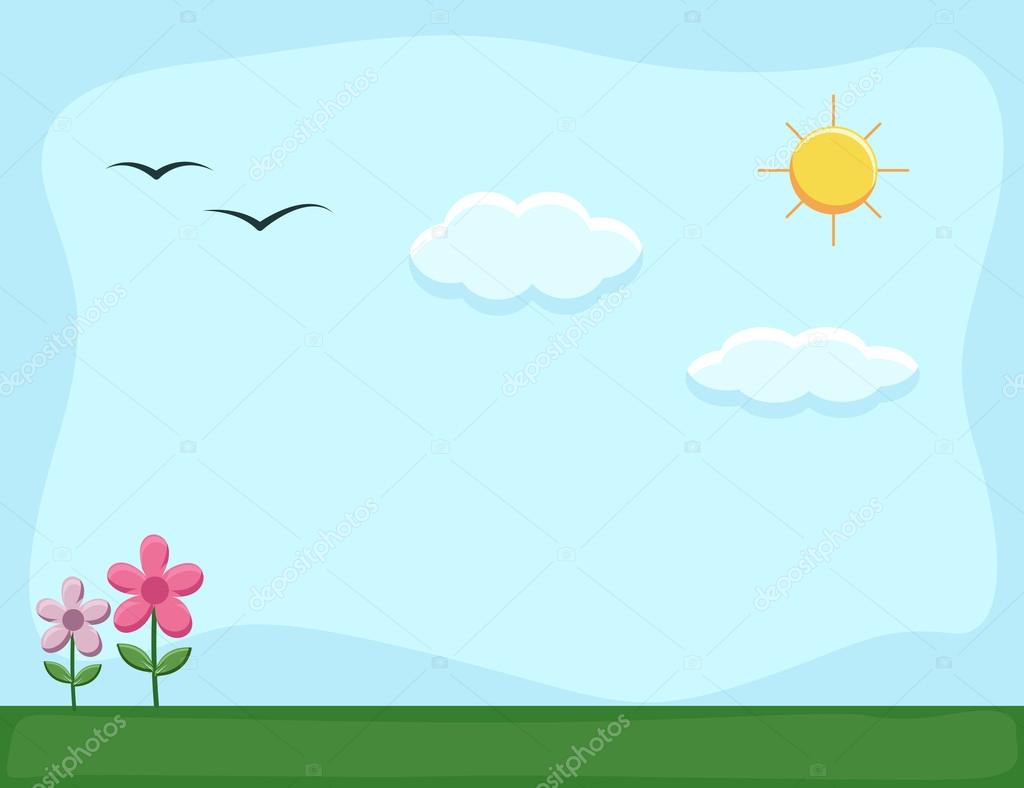Nature landscape - Cartoon Background Vector Stock Vector Image by ©baavli  #31597243