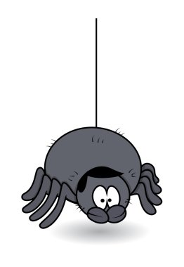 komik erkek örümcek - halloween vektör çizim