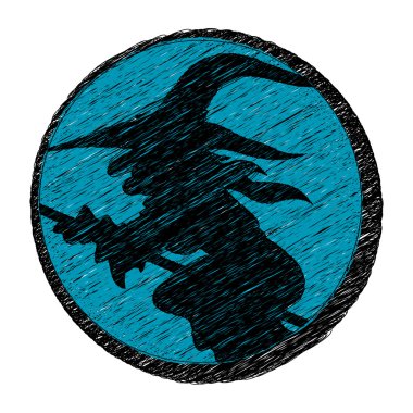 karalanmış cadı toplu - halloween vektör çizim
