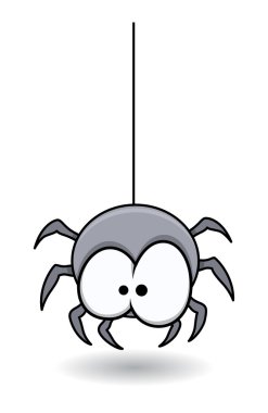 komik spider - halloween vektör çizim