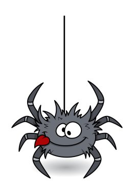 Aç komik spider - halloween vektör çizim