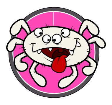 dilini yaramaz aç spider - halloween vektör çizim