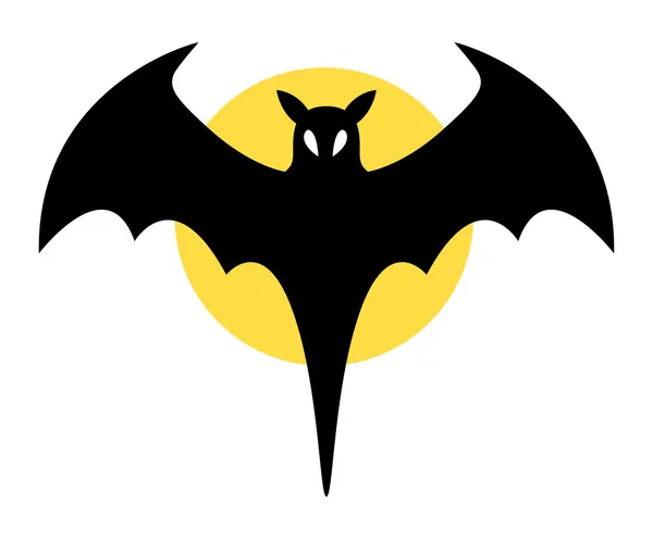 Signo de murciélago - ilustración vector de Halloween — Vector de stock