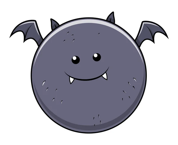 Murciélago gordo divertido - ilustración vector de Halloween — Archivo Imágenes Vectoriales