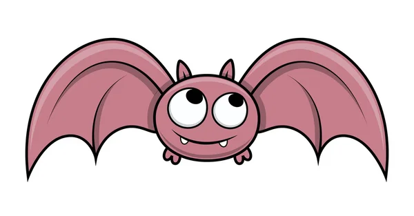 Funny cute small bat - Halloween vector illustration — Stock Vector