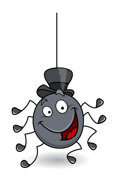 Dansende spin met hoed - halloween vectorillustratie — Stockvector