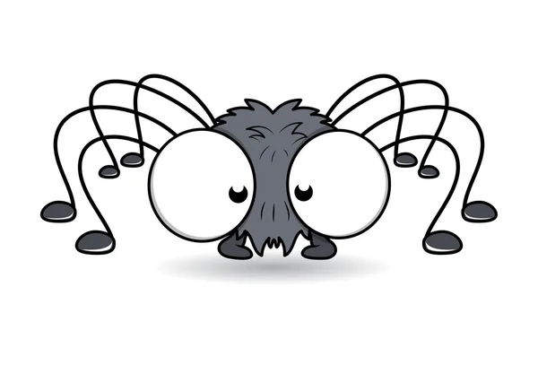 Funny spider with big eyes - halloween vector illustration — Stock Vector