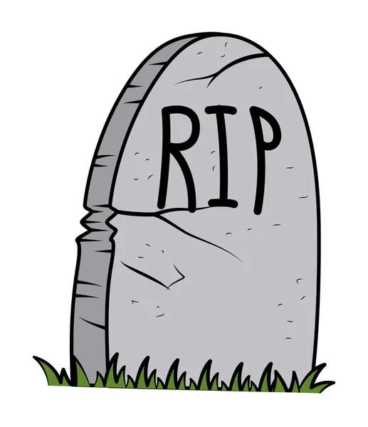 RIP - Grave cartoon - Halloween vector illustration — Stock Vector