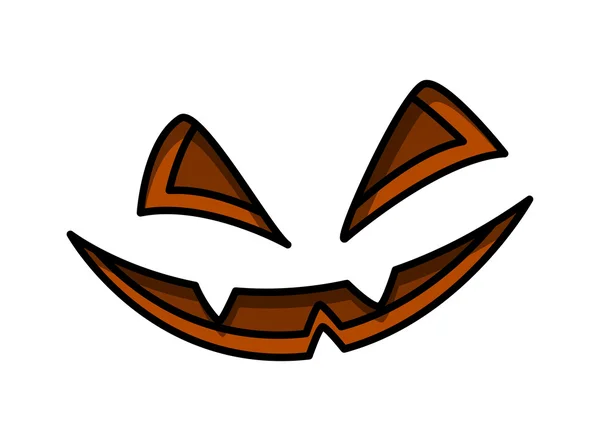 Jack o' lantern spooky smile - halloween vector illustration — Stock Vector