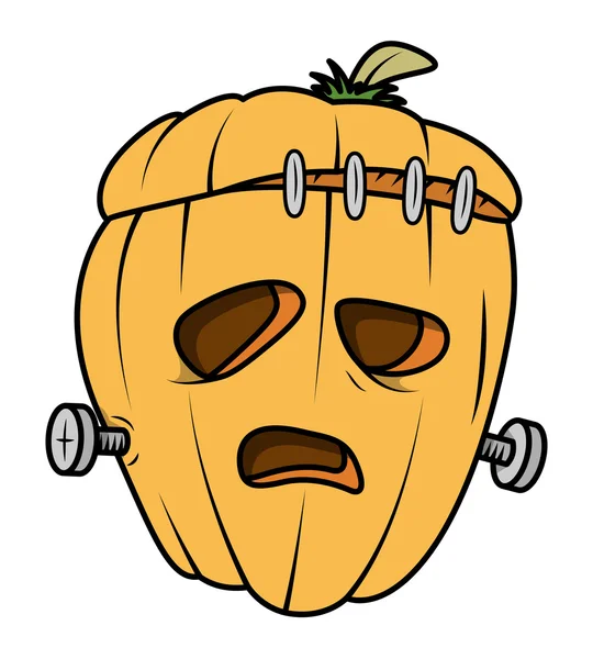 Spooky jack o 'lantern - ilustración vector halloween — Vector de stock