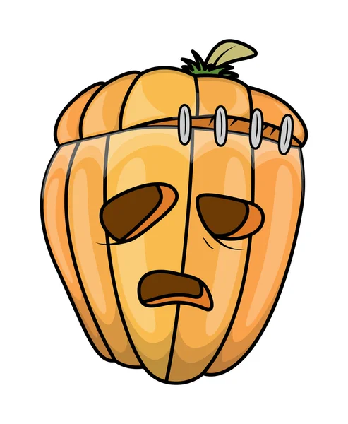 Jack o 'lantern cartoon - Хэллоуин векторная иллюстрация — стоковый вектор