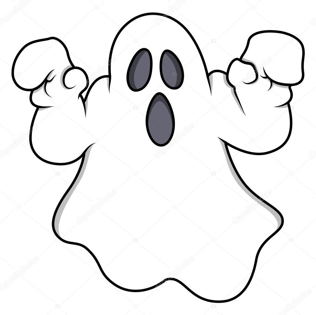 Cartoon ghost - Halloween vector illustration ⬇ Vector Image by © baavli |  Vector Stock 32522955